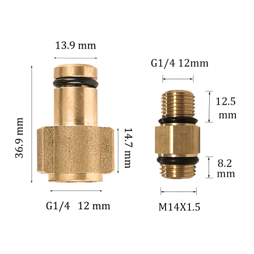 Conector rápido de coche para lanza de espuma de nieve