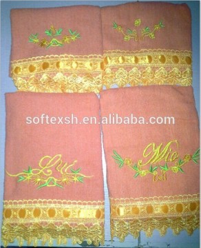embroiedery nice design terry cotton bath towel