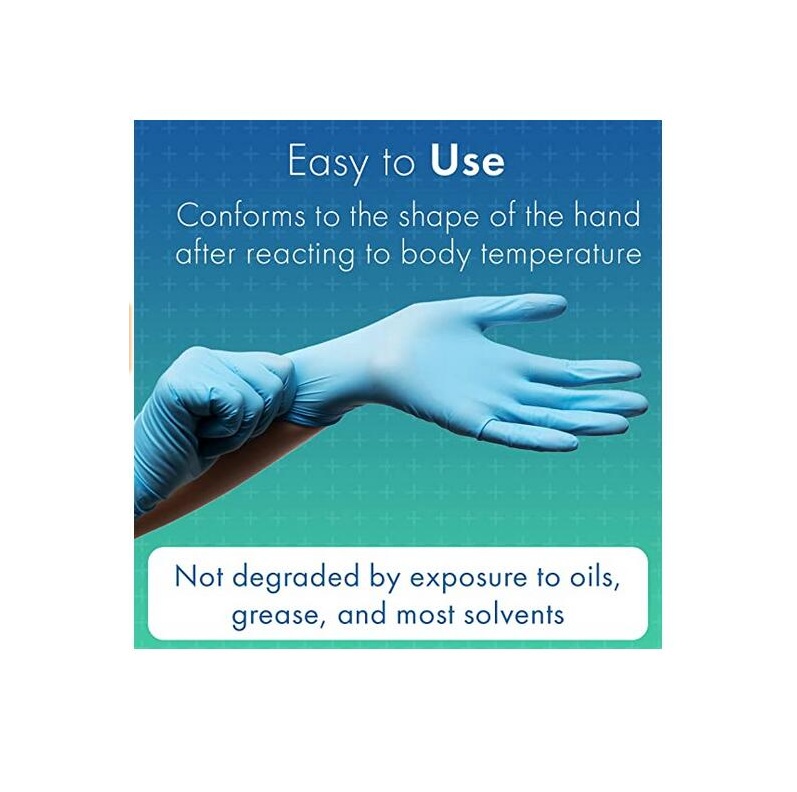 Blue nitrile gloves for varied use