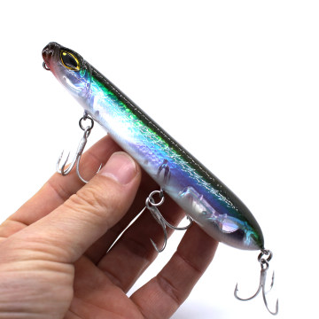 AOCLU Topwater Walk The Dog 120mm Pencil Popper Fishing Lure for Bass