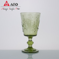 Vintage feest gekleurde groene bekers GOBLET GOOBLETS GLAS