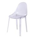 Chaise de salle à manger en plastique pc cristal transparent empilable moderne