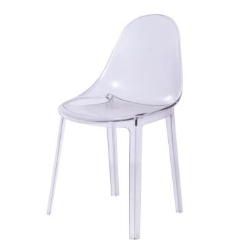 Современный штабелируемый прозрачный хрустальный пластиковый обеденный стул из пк