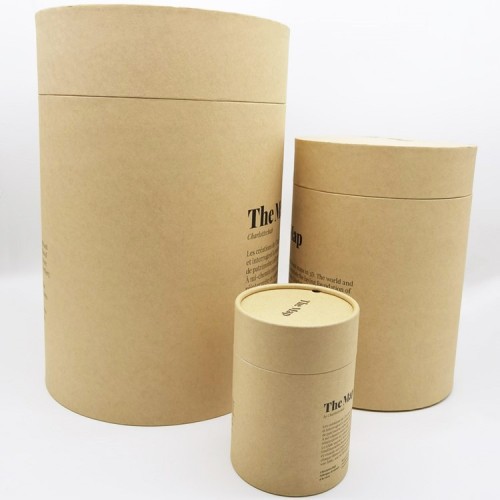 Löst bladt te-förpackning Anpassad Kraft Box-cylinder