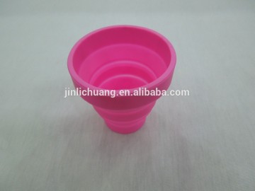 FDA Approved multi-functional collapsible silicone cup with lid/ cheap silicone folding cups
