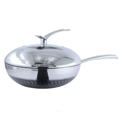 Stainless Steel Wok Flat Bottom