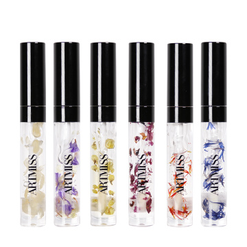 High Quality Plants Flower Petals Lip Base Vendor Custom Pigment Plump Lip Gloss