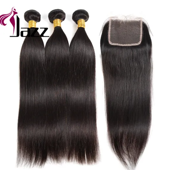 Indonesian Hair Weft Virgin Human Hair Weave Bundles With Lace Closure Remy Hair Closure 4x4 5x5 6x6 7x7 HD Swiss Lace Closure