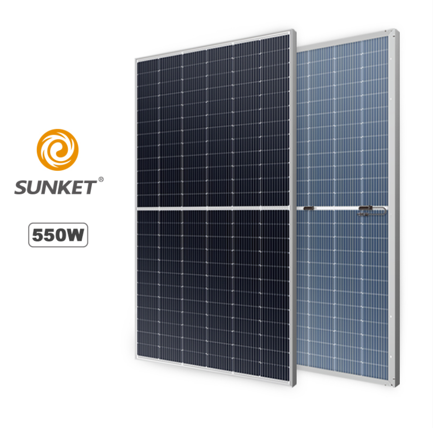 Solar Mono Panel 550 W Meio corte de alta eficiência