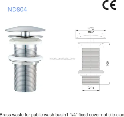 YINADA Brass Basin Waste Drainer for Bathroom
