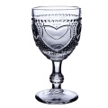 Verre à vin en relief motif coeur