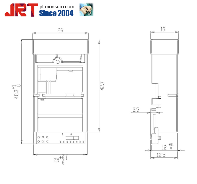 30m Laser Distance Sensor Diagram