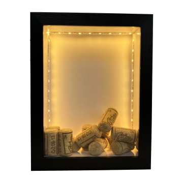 8x10 White Shadow Box Frame mit Licht für Erinnerungsstücke, Babyartikel, Hochzeiten und Handwerk