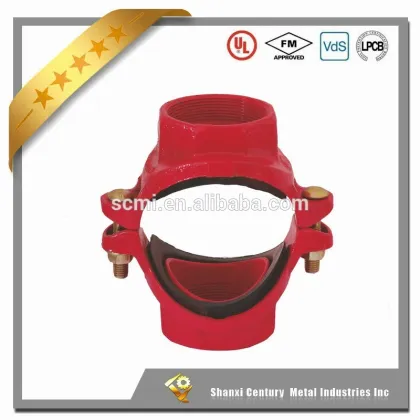 Hot sale high quality ductile iron paint or galvanized mech grooved fittings