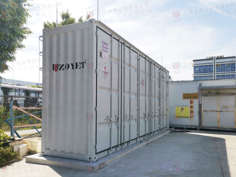 ZOYET outdoor chemical storage container for school