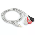 Electrode Medical Wire Botón Snap Cape de cable ECG