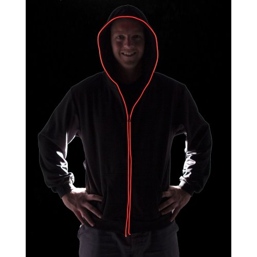 Kleurrijke Lights Up hoodie met rits