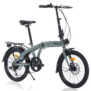 Zukka 20 '' Bicycle pieghevole con telaio in acciaio e freno a disco - Bike per pendolari a 7 velocità