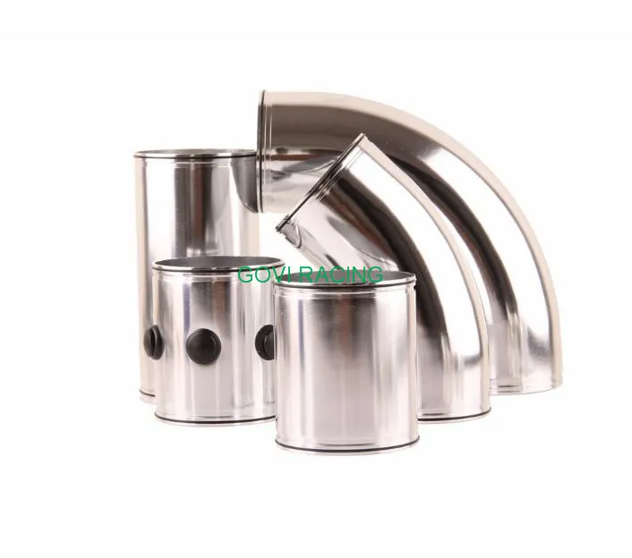 Kit di tubo di aspirazione dell'aria universale in alluminio con tubo di staffa 76mm