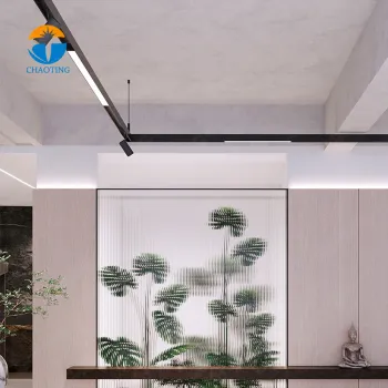 Zoomable Adjustable Linear Focus Rail Track Spot Lights with DALI 0-10V DC 48V Dimming, Tuya Smart Wall Wash Magnetic Lighting