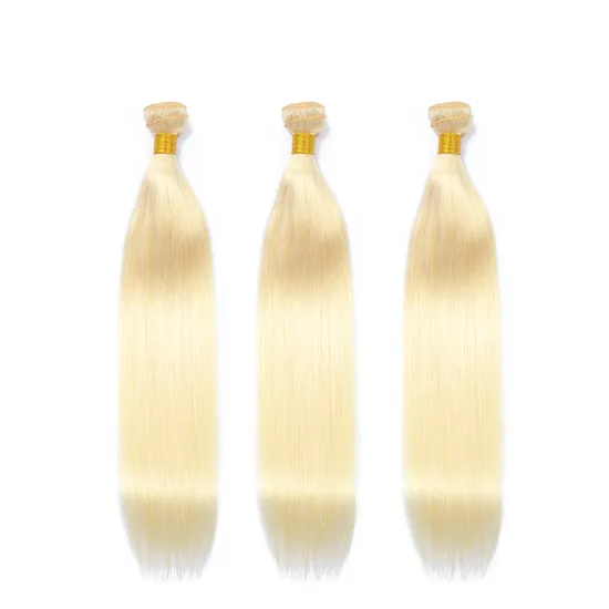 X-TRESS RuiMei Raw Indian Temple Blonde Human Hair Extension Straight Human Hair Bundle Weave With Closure For Hair Vendors