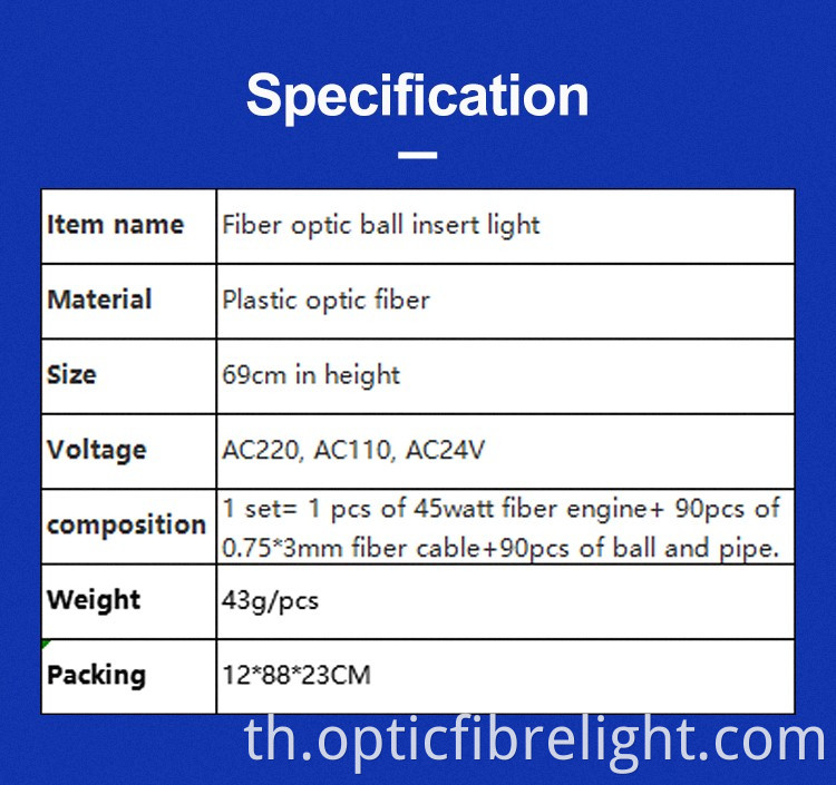 หลอดไฟไฟเบอร์ออปติก 1 Fiber Optic Bulb Light 1