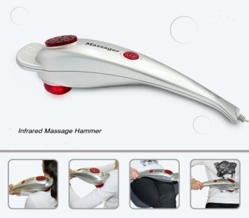 electronic multi frequancy vibration massage hammer with silver color