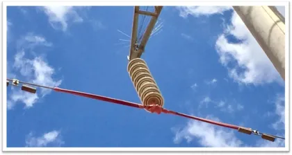 Overhead power line insulation sleeve