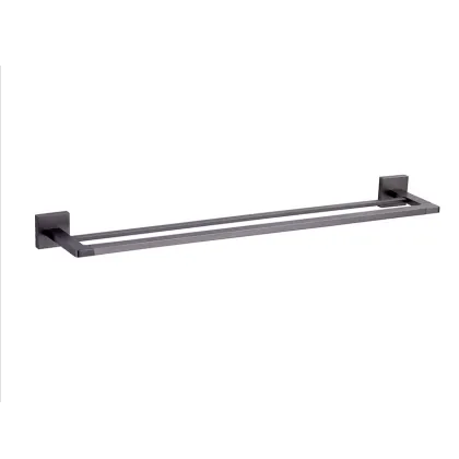 Grey Bathroom Sanitary Ware Double Towel Bar Accessories