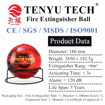 4 Elide Fire Ball Fire Extinguisher with Secure & Closeable Mounting  Bracket