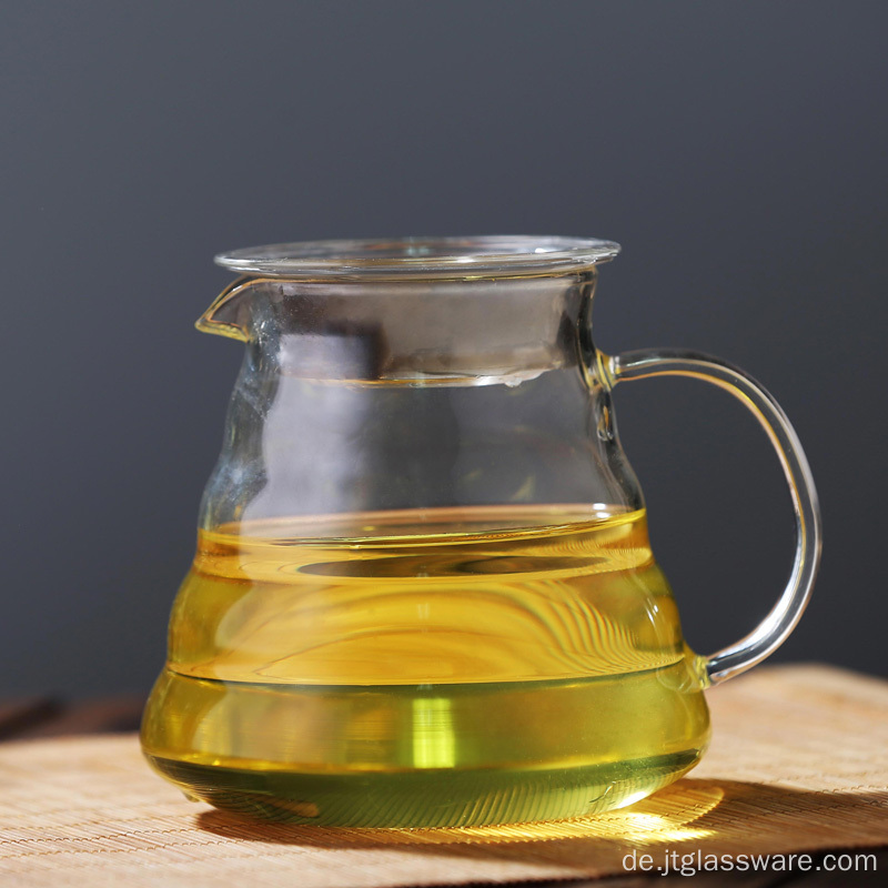 Hitzebeständiger Kaffeekrug mit Sieb aus Glas