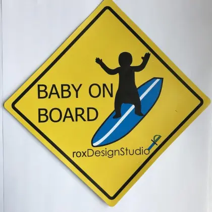 Custom Mama in car Magnet Sticker