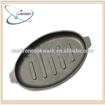 LFGB qualified cast iron sizzler plate