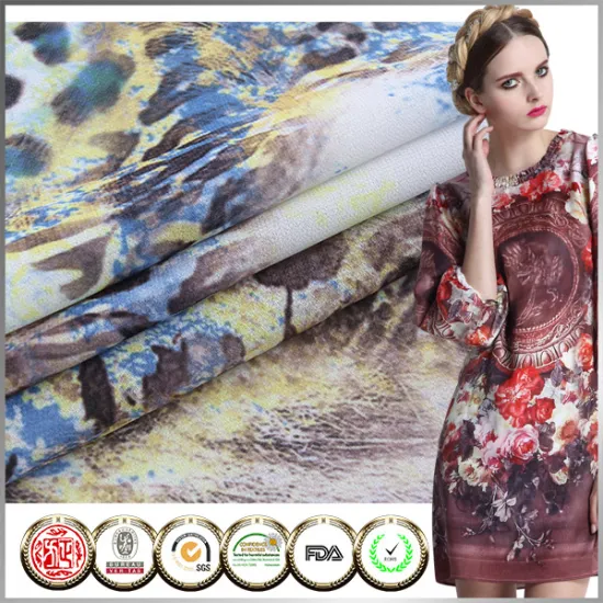 New design SGS Certified Digital printed Cheap chiffon fabric for dress