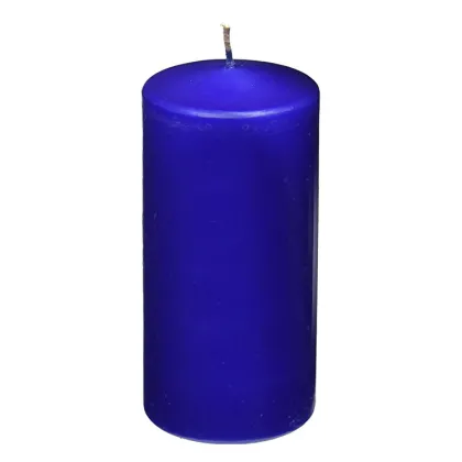 Spiritual Blue color paraffin wax magic pillar candle