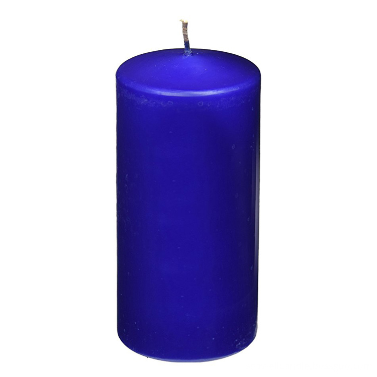 Blue Pillar Candle 7