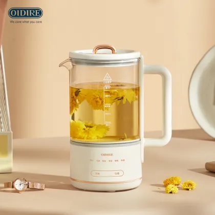 OIDIRE 600ml Health Tea Transparent Borosilicate Glass Tea Pot