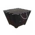 Folded charcoal steam grill