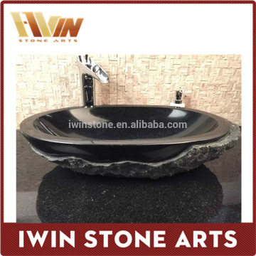 Lowest Price Wash Hand Basin Black Granite Sink,stone wash hand basin,round stone sink
