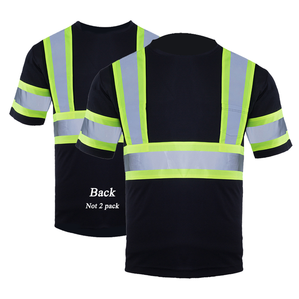 Γρήγορη ξηρά ρούχα Αντανακλαστική εργασία Φορέστε ασφαλείας T-Shirt