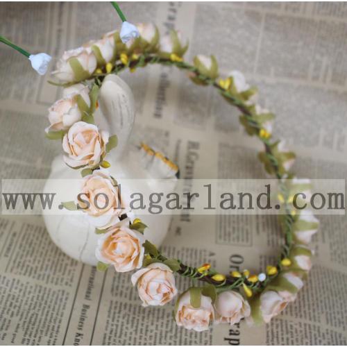 Imitatie Rose Flower Garland bruiloft bloemen hoofdband