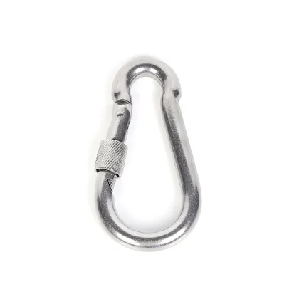 Screw lock quick connect spring hook