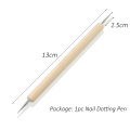 1pcs Dual Heads Wooden Dotting Pen Pro Rhinestones Gems Picker Pencil Nail Art Dotting Tools Manicure Nail Accessories SANAO10