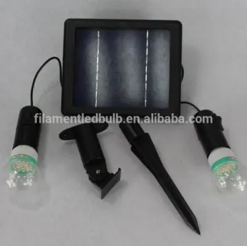 Rechargeable Solar LED Bulb With Two Lamp