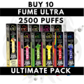 Dans Stock Fume Ultra 2500puffs Disposable Vape Roma