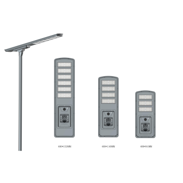 Farola solar de brazo largo personalizada