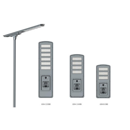 Farola solar de brazo largo personalizada