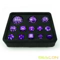 Bescon Complete Polyhedral RPG Dice Set 13pcs D3-D100, 100 Sides Dice Set Solid Purple