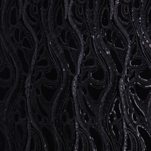 Hot Selling Winter Spangle Velvet Embroidery Fabric