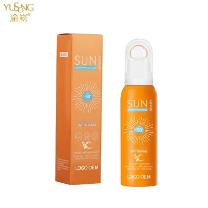 SPF50+ Waterproof Sunscreen Spray: Brightening, Refreshing, and Non-Greasy Sun Protection